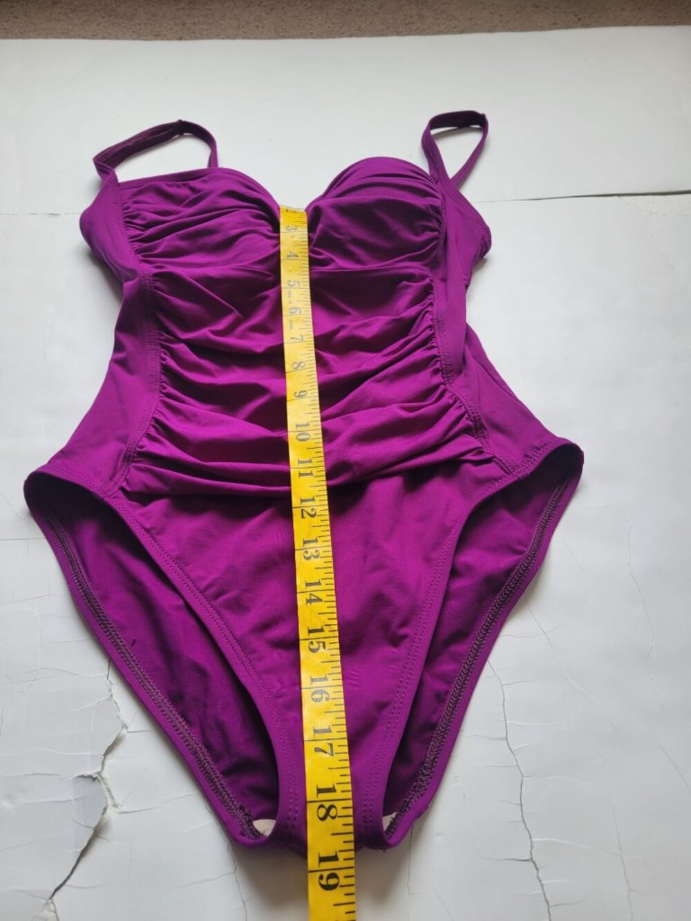 La Blanca by Rod Beattie 1 Piece Bright Pink Swimsuit Womens Size 6 Tall Beach - Picture 5 of 12